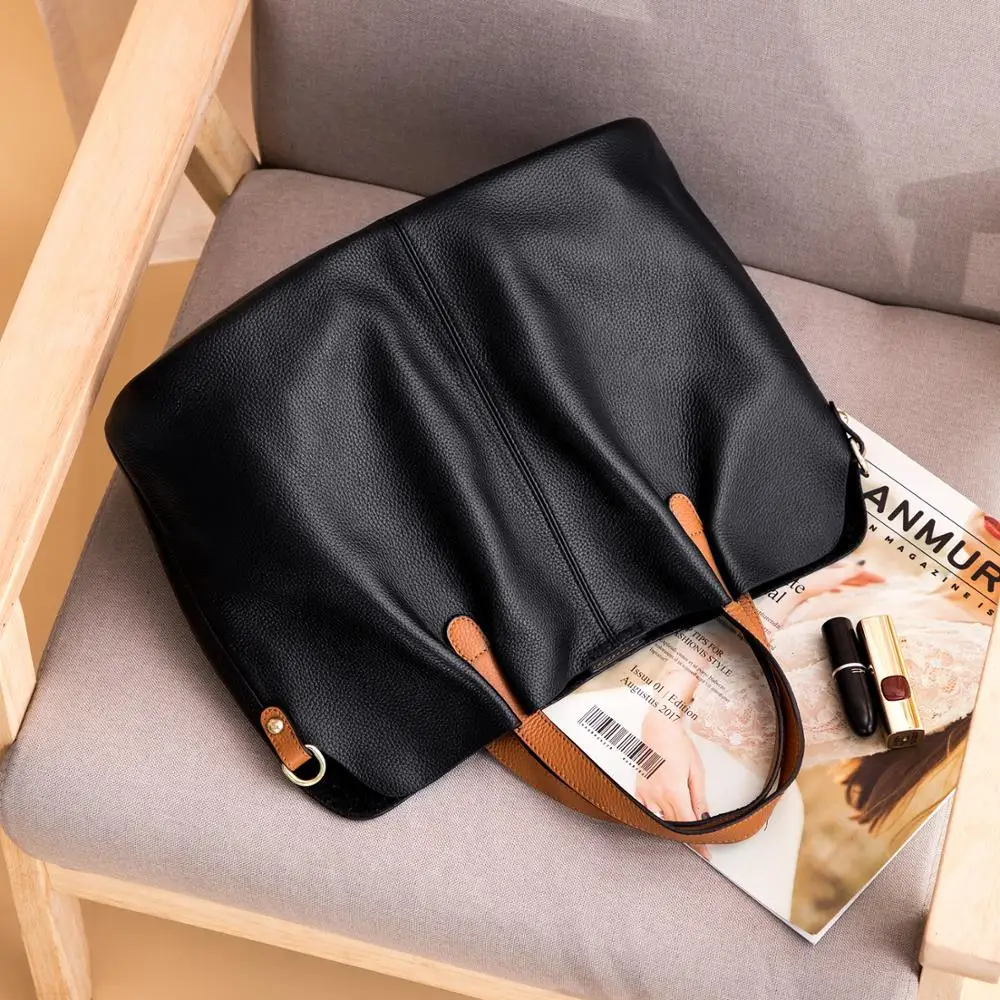 
OEM/ODM Brand Design 2020 UK Charming Style 100% Genuine Leather Tote bag Shopping Handbags for women 