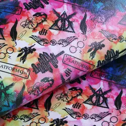 Rolls For Bows Sheets Characters Designer Faux Leather Flower Embossed Pattern Custom vinyl