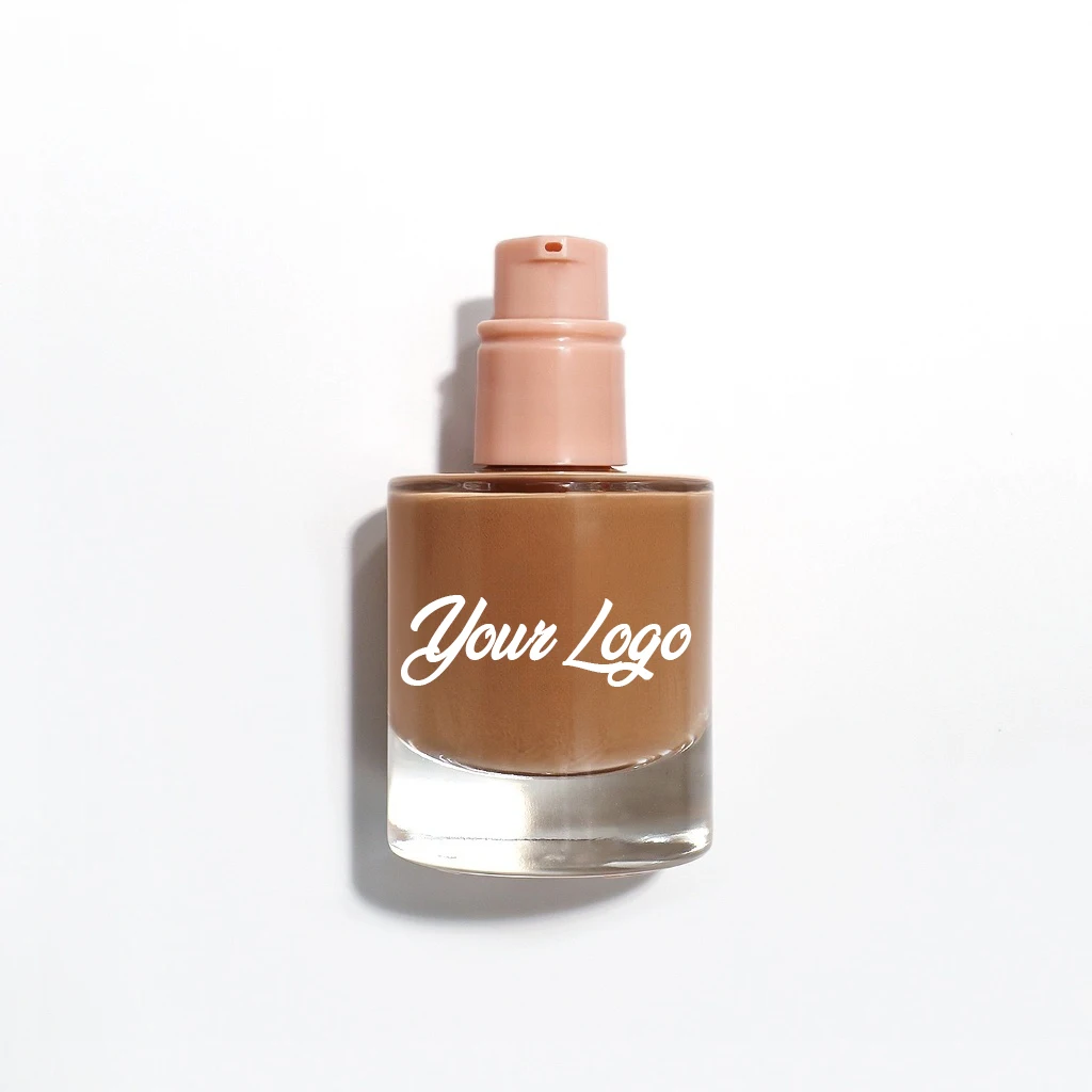 dark Color Full Coverage Private Label Waterproof Natural Makeup Liquid Foundation