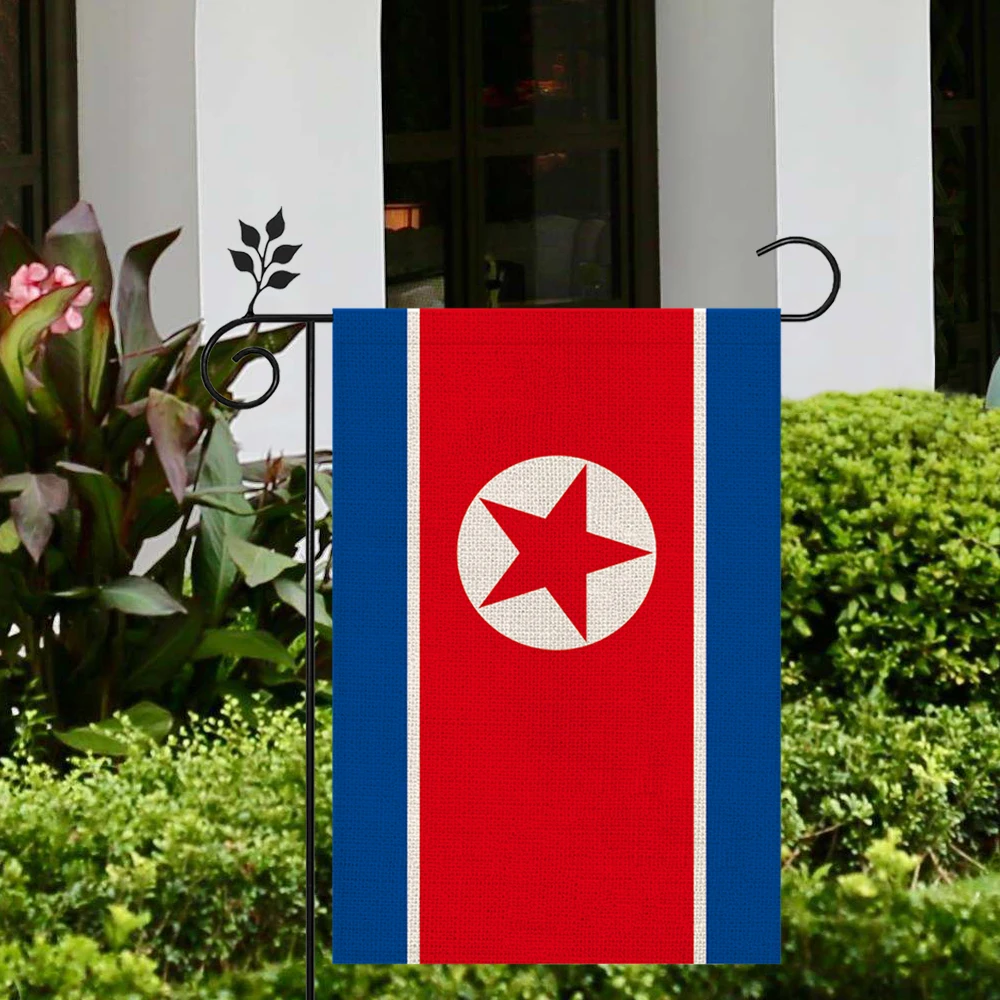 North Korea Flag Outdoor High-quality Linen Material 12*18In More Styles For You To Choose From