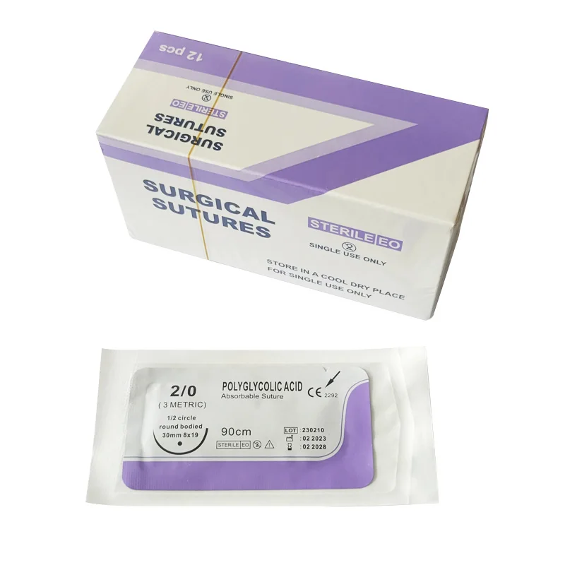 GooDoctor Wholesale Customize Size Chromic Catgut Veterinary Sutures with Needle