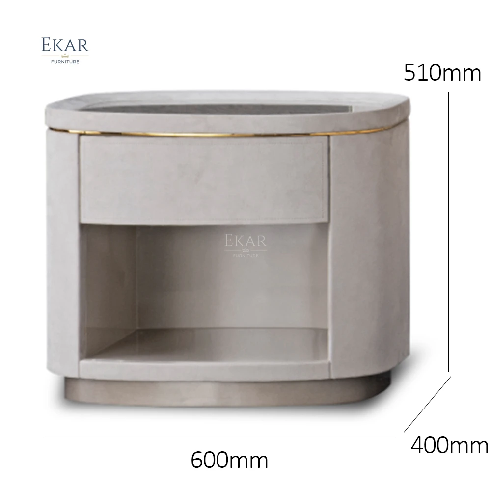 New design Modern Crystal Steel Bedside Cabinet  Contemporary Nightstand for Bedroom