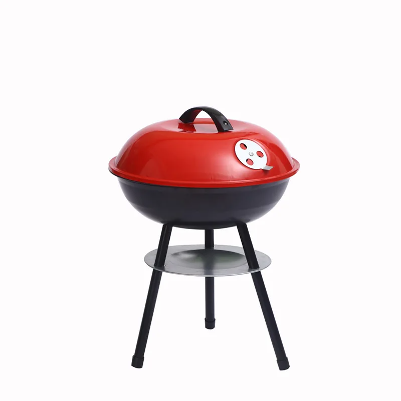 Round apple shaped charcoal Barbecue grill portable small outdoor barbecue oven