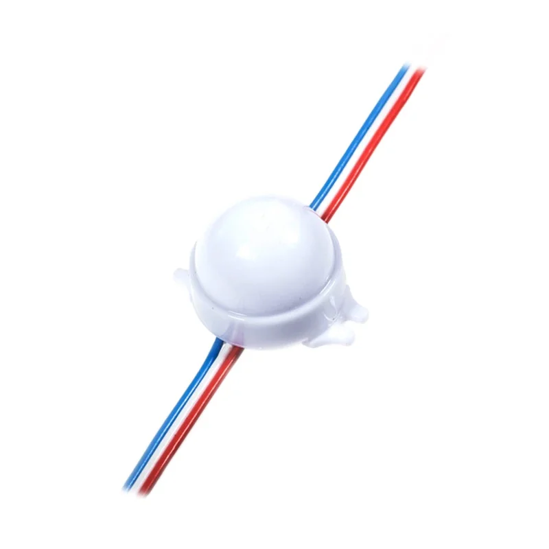 50pcs full color ball type led pixel module,DC12V input 6pcs 5050 RGB+WS2811 35mm outdoor building rgb led dmx pixel lights