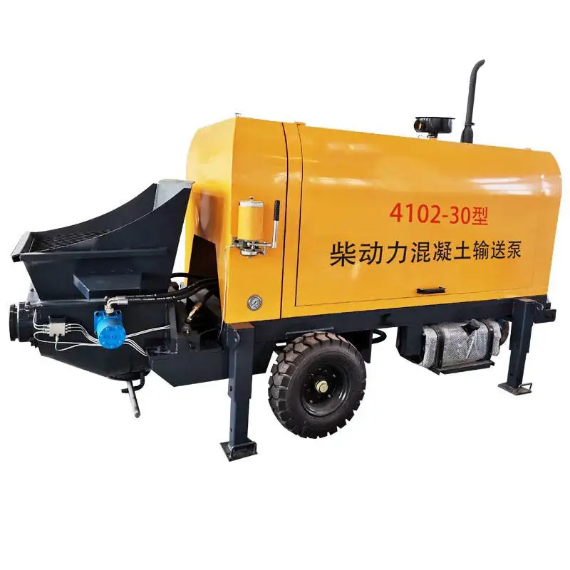 China New Stationary Pumps In Concrete Mixer Truck Concrete Slury Pumps Mini Diesel Concrete Pumps For Sale