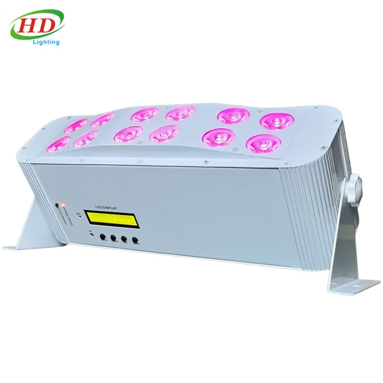 Battery Powered up Light 12*18W RGBWA UV 6in1 Wireless LED Uplights Battery Par Light for Dj Club Party Wedding Stage
