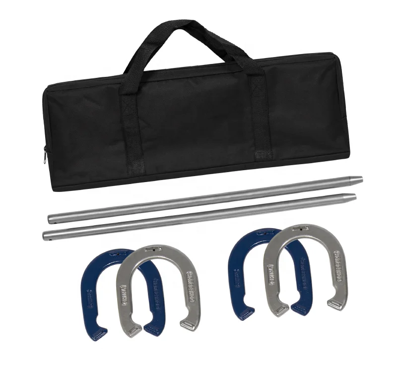 Iron Casting horseshoe game with two steel stakes for fun HRHS05