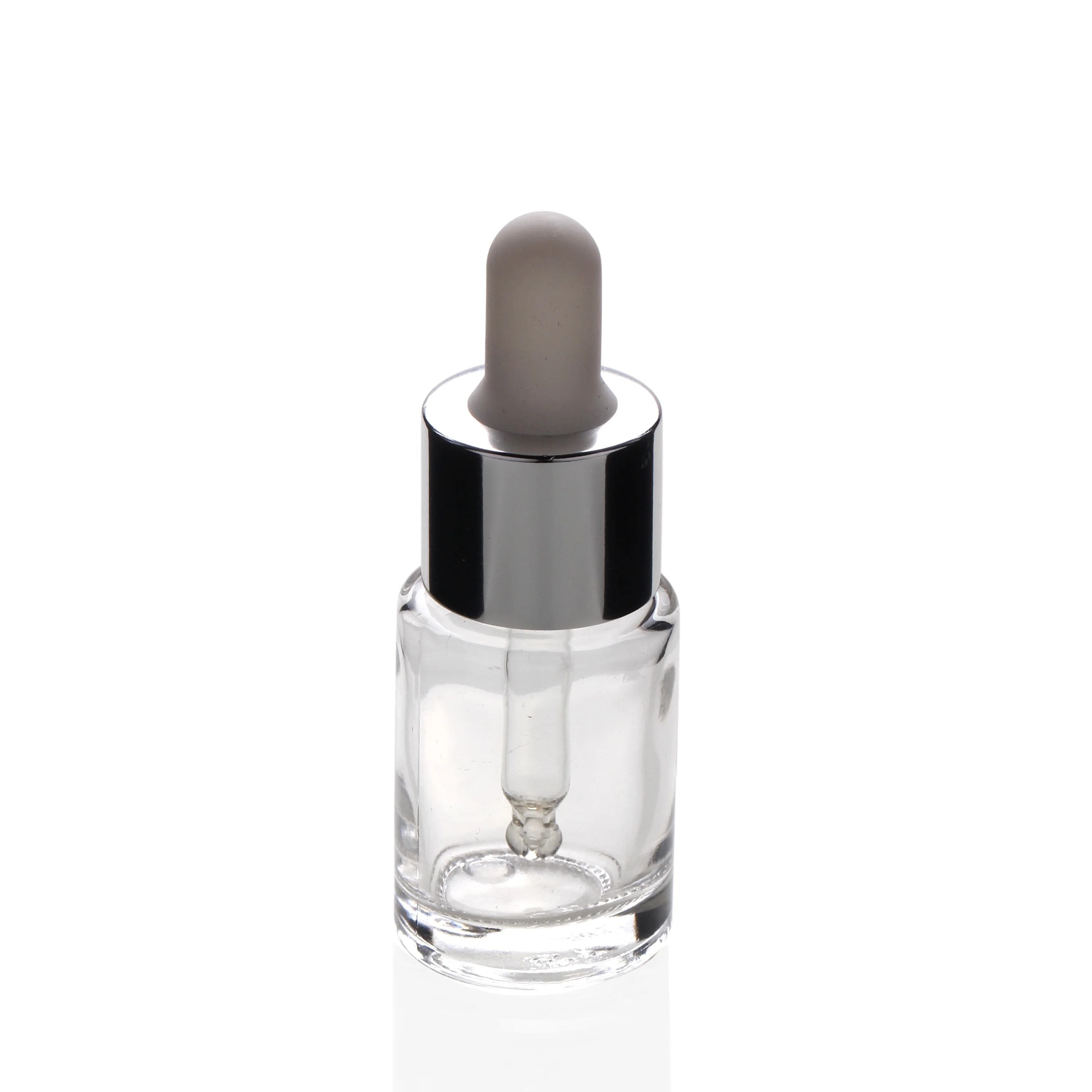 
TP-2-170 10ml thick bottom wall glass dropper bottle for cosmetic pharmacy essential oil and serum with alumite cap and rubber 