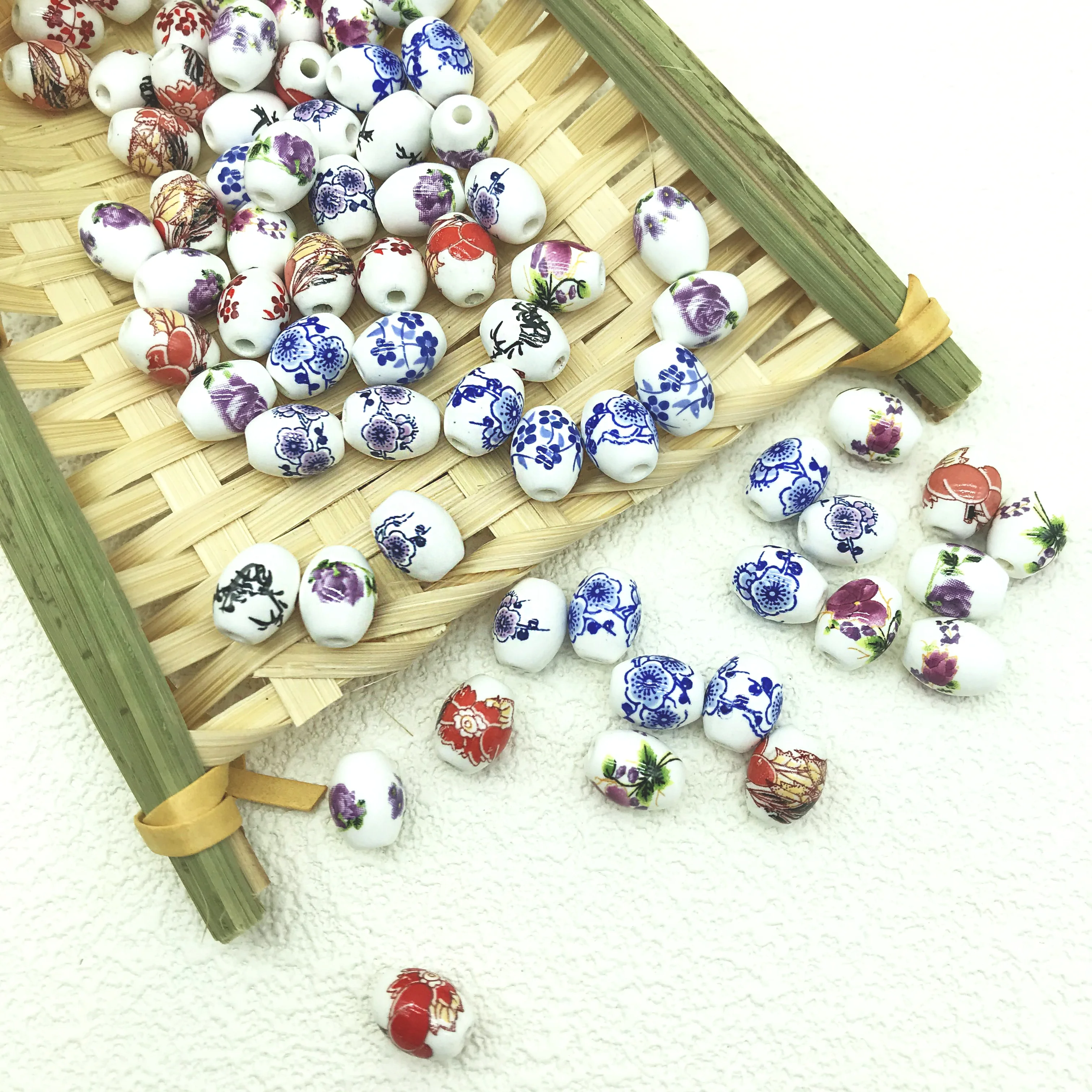Ceramic Flower Beads  Porcelain  Beads For  DIY Jewelry Making Accessories Bracelet Necklace Making