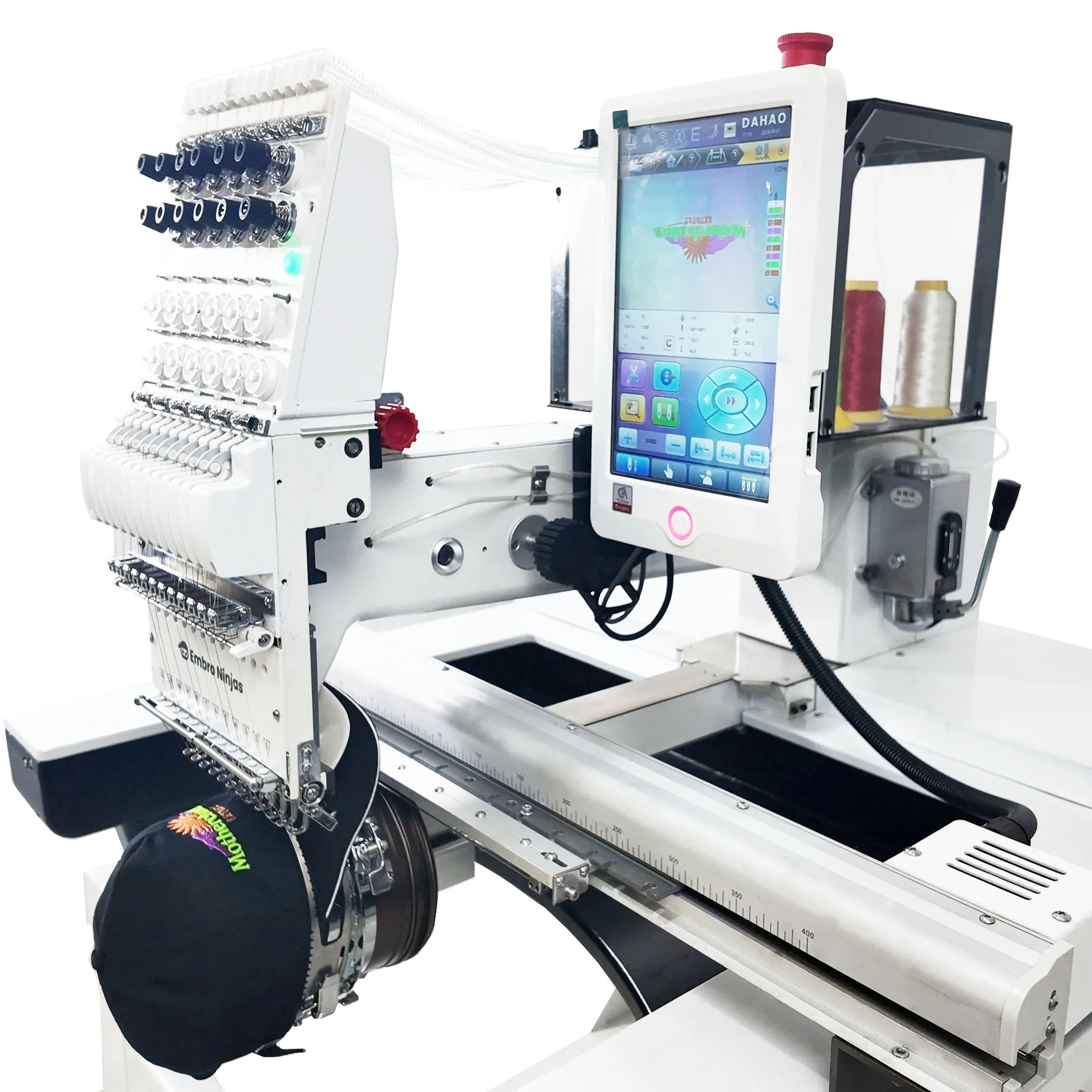 Embro Ninjas 1501/1201 автоматическая компьютеризированная вышивальная машина одноголовная швейная вышивка универсальная технология Dahao 1200 об/мин