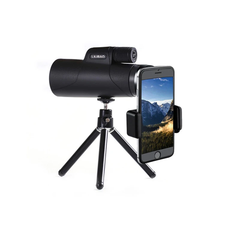 Outdoor HD IPX7 Waterproof Starry Telescope 12x50 Monocular Kids Telescope Stick With Mobile Phone Stand