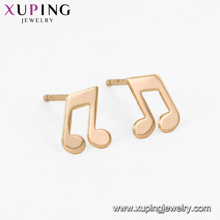 65842 Xuping note style 18k gold Environmental Copper jewelry fashion two pieces jewelry set