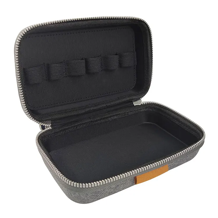 Custom Travel Long Square Zipper Hard Shell Essential Oils Holder Bag Bottle Carrying EVA Essential Oil Cases