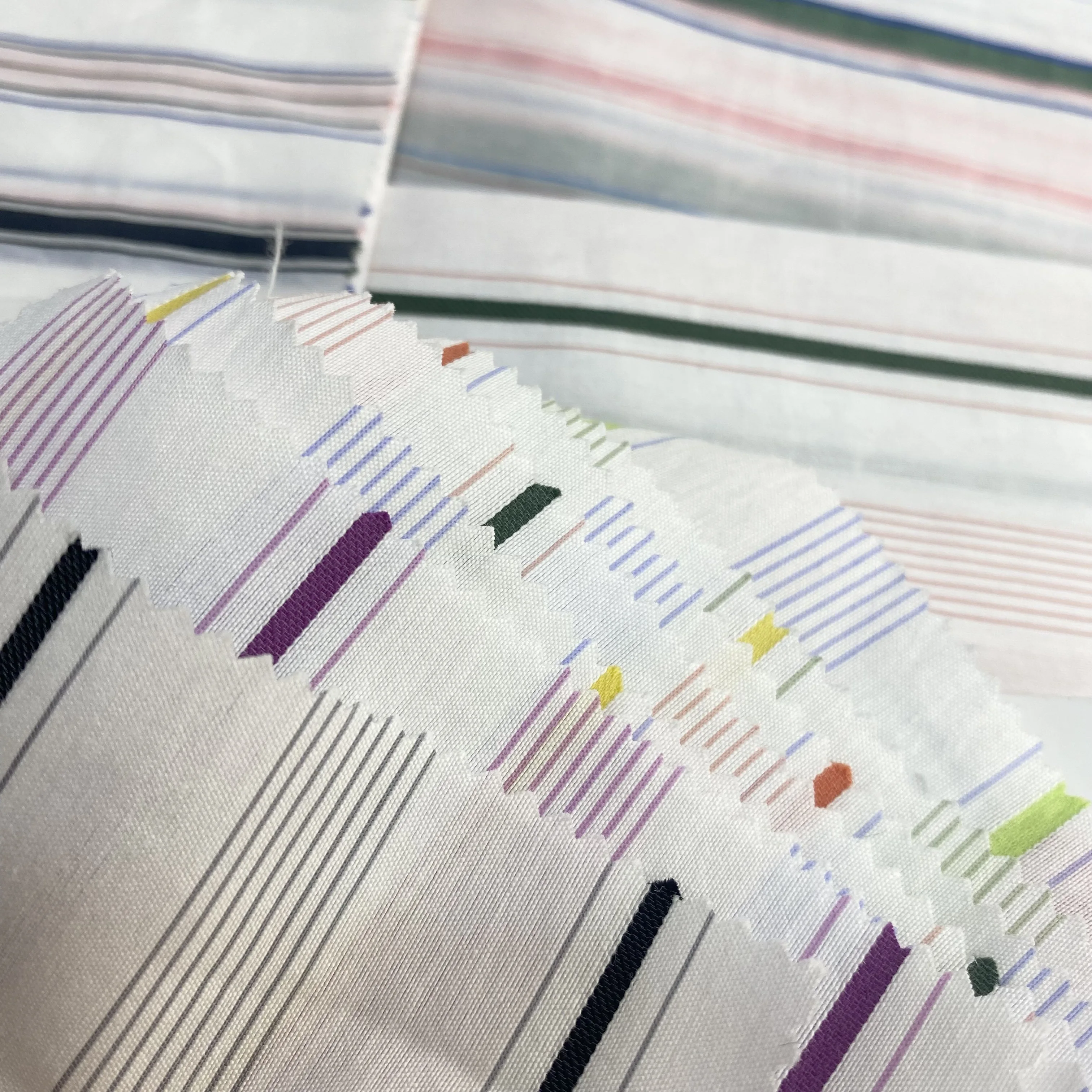 bci cotton yarn spandex nylon pinstripe nylon fabric for dress woman material