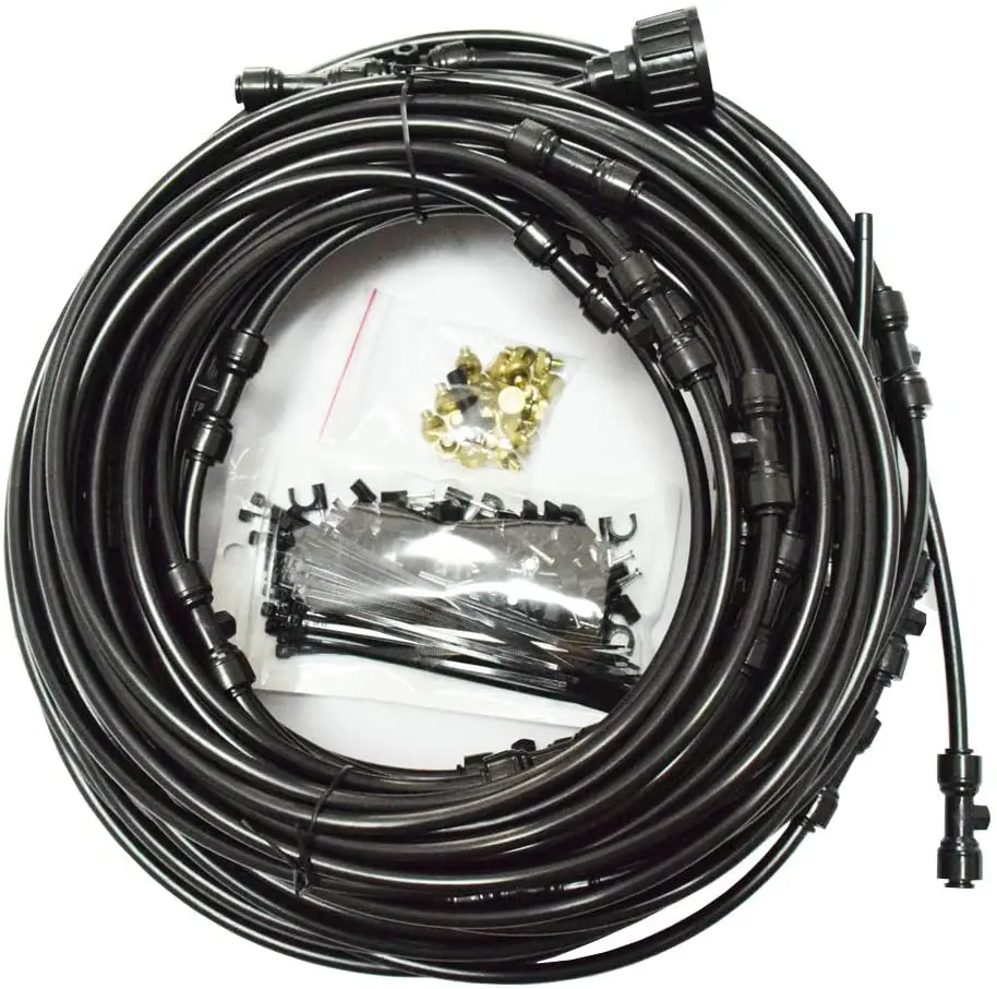 Garden Cooling Fan Mist Kit for Watering Misting Sprayer Irrigation System Kit Low Pressure Misting System 10-77kg/cm All-season