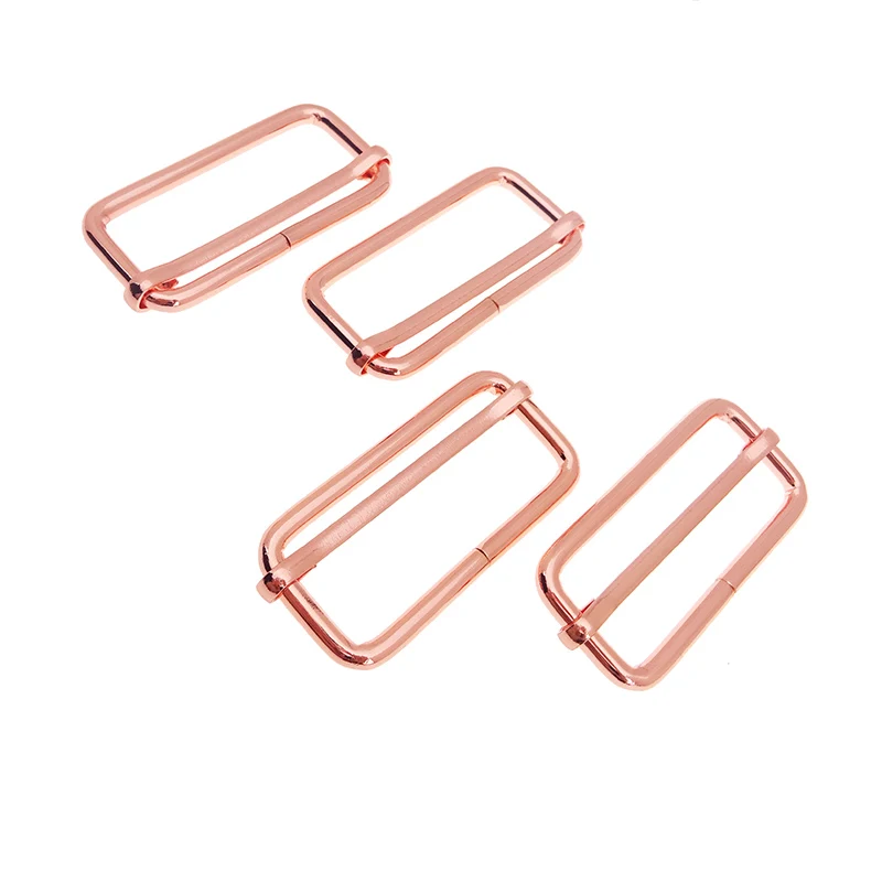 50 mm Rose Gold Metal Wide Mouth Strap Slider Tri-Glide