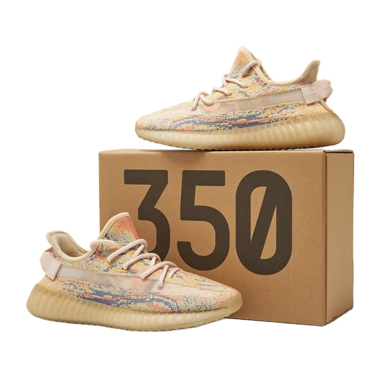 Оптовая продажа оригинальные брендовые кроссовки Yeezy 350 V2 дышащие для бега повседневные