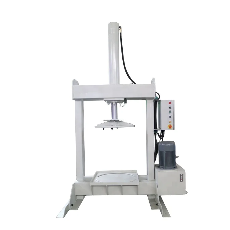 Vertical hydraulic drum crusher baler machine