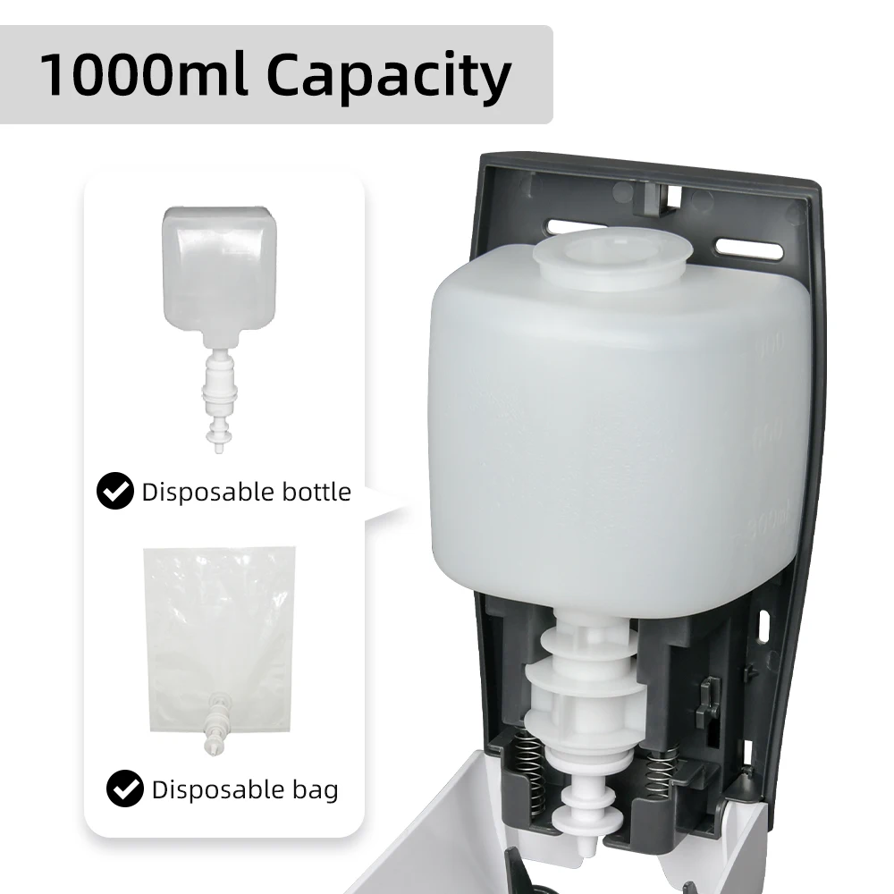 Adjustable dose hospital ABS plastic gel hand sanitizer dispenser Wall Mount liquid Soap Dispenser automatic soap dispenser