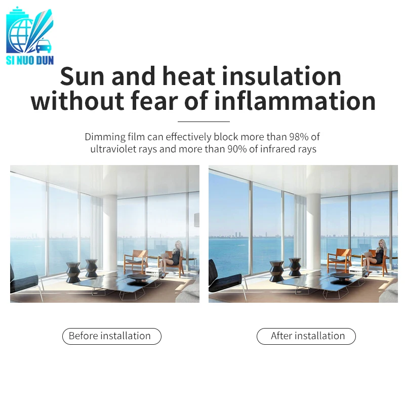 Adhesive Electrical PDLC Smart Film For Glass Window Tint Glass With Remote Control