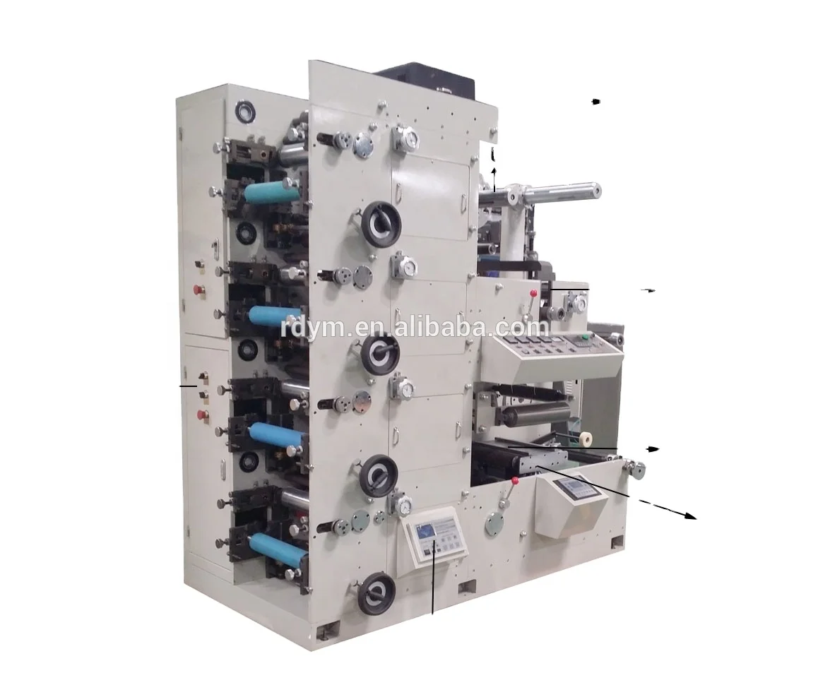 Automatic 4 color thermal paper flexo printing machine high speed