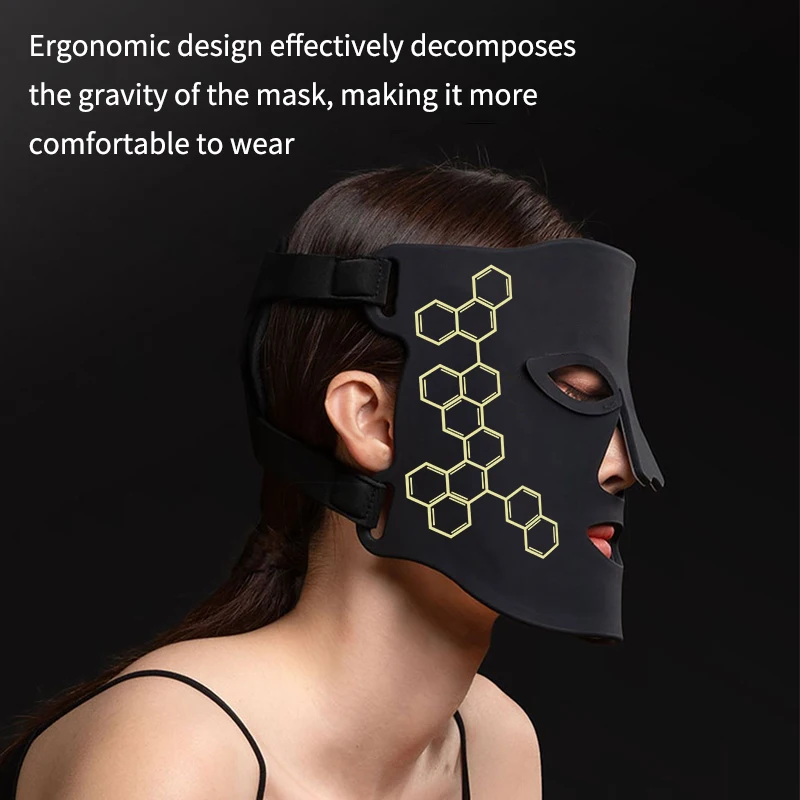 New Design 2023 Soft Silicone Facial Skin Care Led Red Infrared Light Face Mask