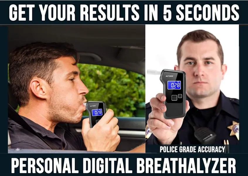 New alcohol tester professional breathalyzer fuel cell sensor alcotest road safety alcohol detector