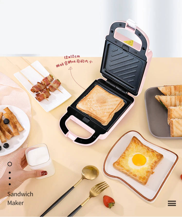 2021 new item changeable plate  waffle sandwich maker 3 in 1