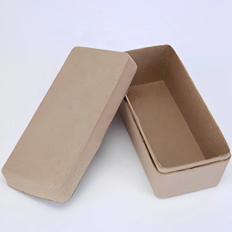 Factory Wholesale Luxury Biodegradable Paper Pulp Packaging Boxes Eco-friendly Raw Material Clamshell Box
