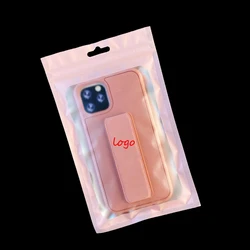 Высококачественные многоразовые пластиковые упаковочные пакеты из розовой фольги индивидуальный пластиковый чехол для телефона