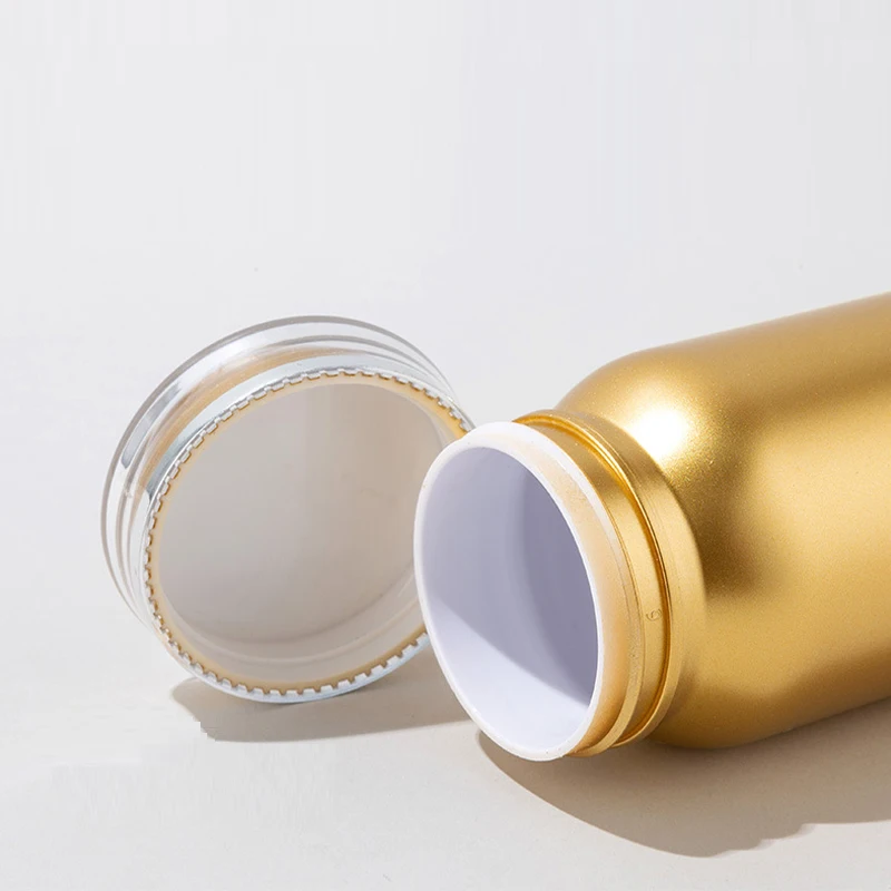 Wholesale Custom Electroplating Paint Empty Plastic Bottles with White Screw Cap Solid Powder Capsules Pill 100 120 150 225ml