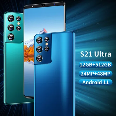 Cheap S21 Ultra Android Smartphone 4G 5G Cellphones 12+512GB Smart Mobile phone 6.1inch Screen Celular