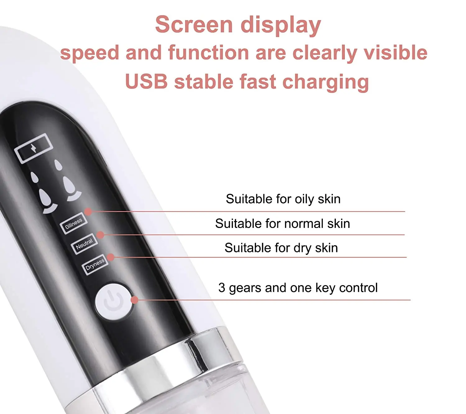 Очиститель пор от акне, инструмент для удаления черных точек, экстрактор для лица, вакуумное удаление черных точек с водой