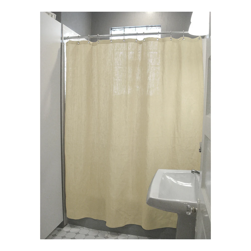 Hemp Shower Curtain Bath Tub + Stall Sizes Made in in USA Add Rust-proof Shower Rings  CLASSIC