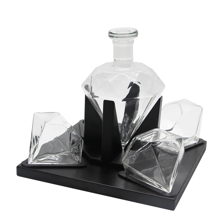Factory Hot sale High borosilicate glass Decanter Set 1000ml Whiskey Glass wine bottle