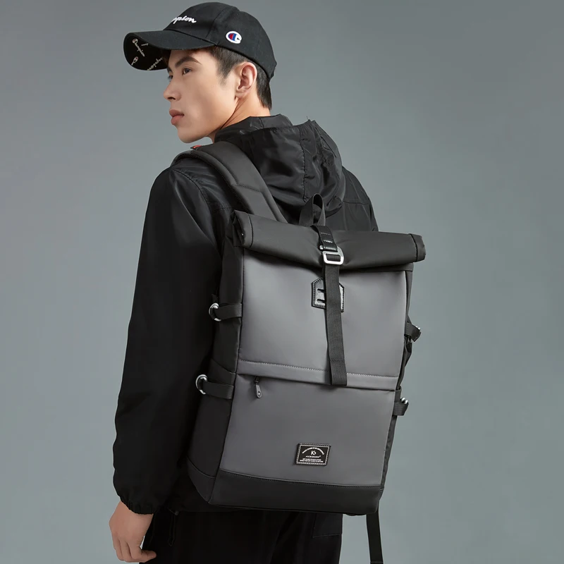 KOOGER Waterproof 15.6 inch Rolltop Laptop Backpacks School Bags with usb Daily life for Business College Travel