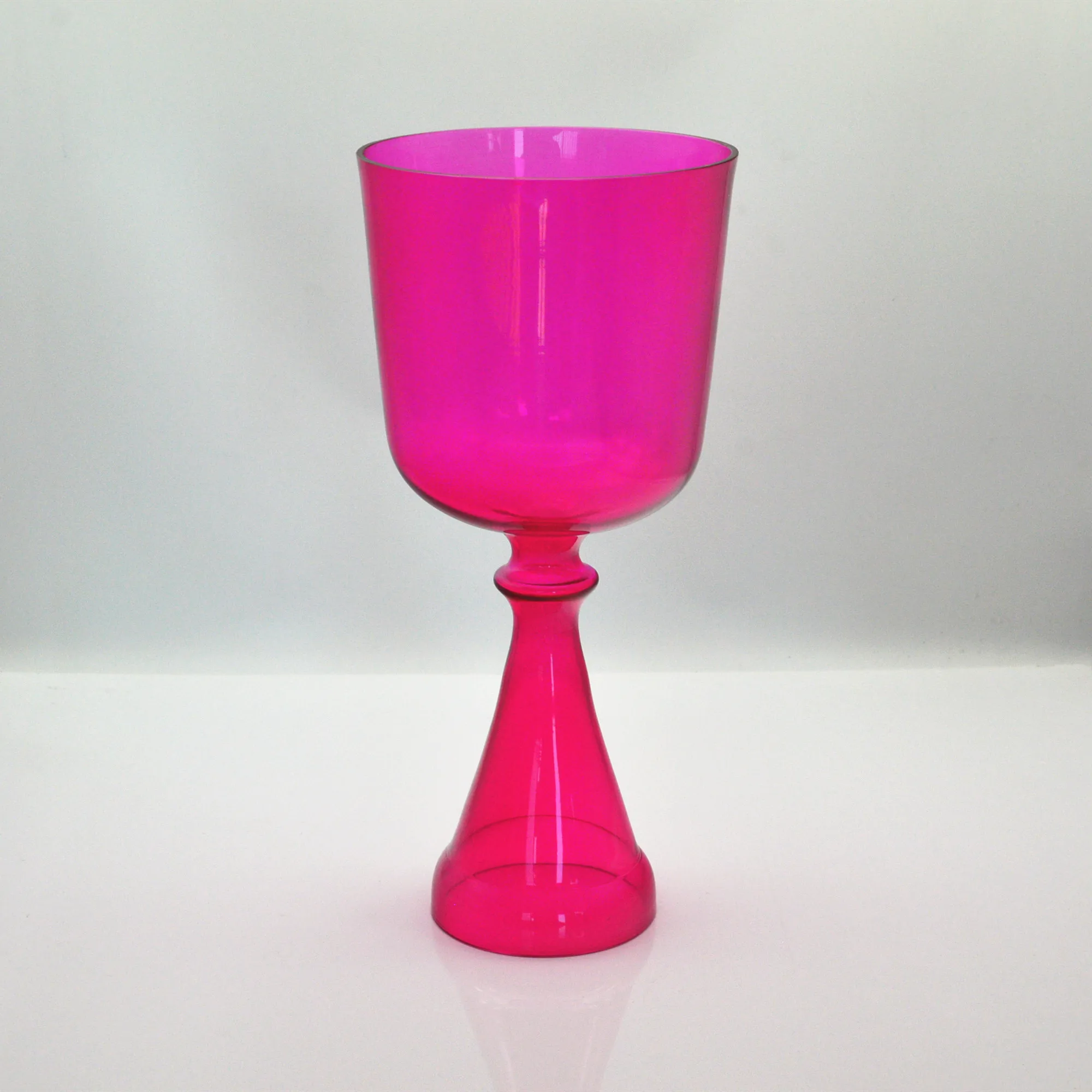 HF Magenta Pink Hand-held Quartz Crystal Singing Grail Bowl for Sound Healing and Therapy