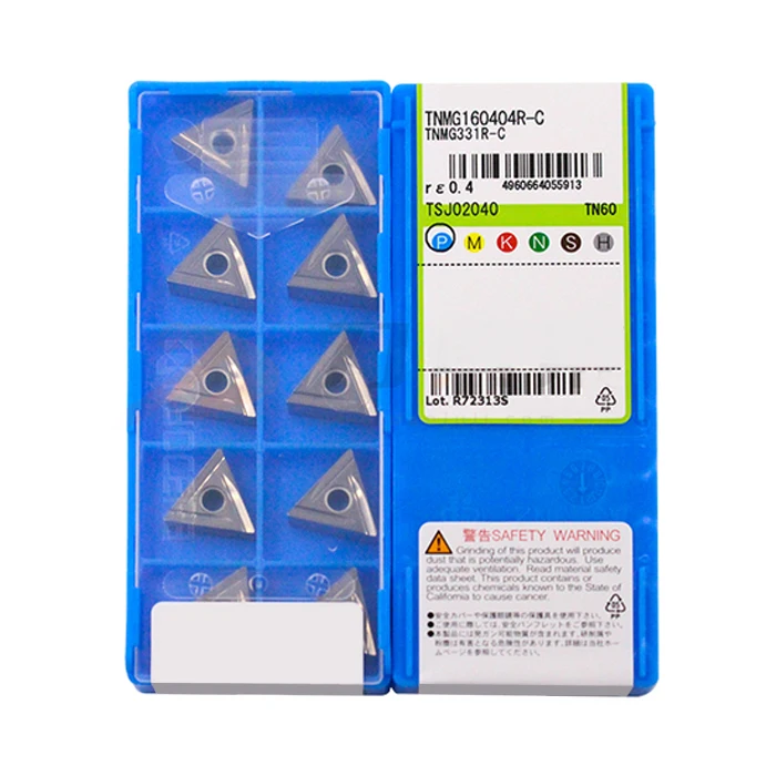 TNMG160404R-C TN60 Tungsten Cemented Carbide PVD Coating Turning Inserts CNC Lathe Cutting Tools For Steel