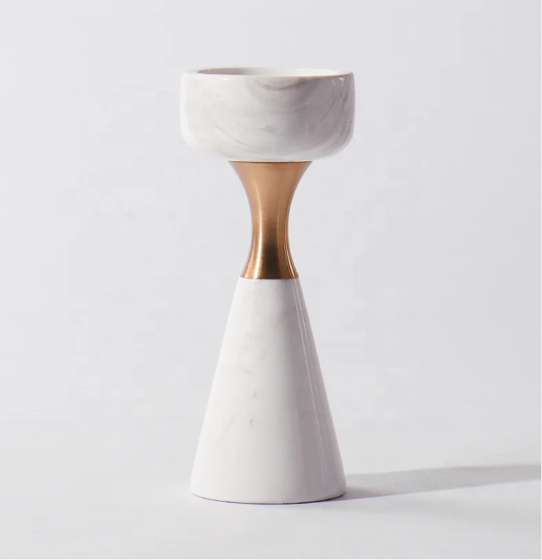 
Custom logo modern style stone candle holder for home wedding decor 