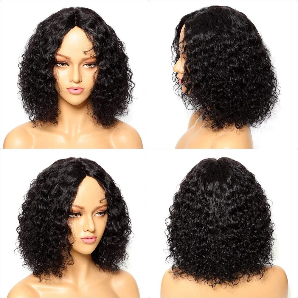 Unprocessed Raw Natural Lace Front Curly Bob Wig Wholesale Short Human Hair Lace Front Wig Brazilian Hair Hd lace Frontal Wigs