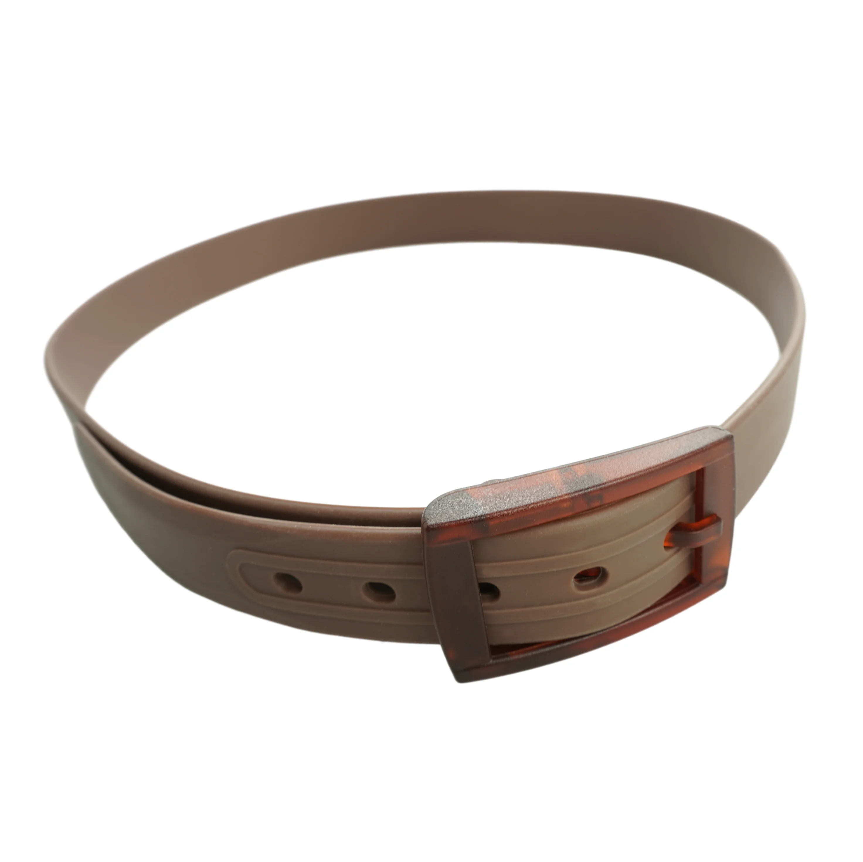 Factory Wholesale Trendy Customized Color Rubber Belts Trendy Casual Sport Silicone Belt With Plastic Buckle