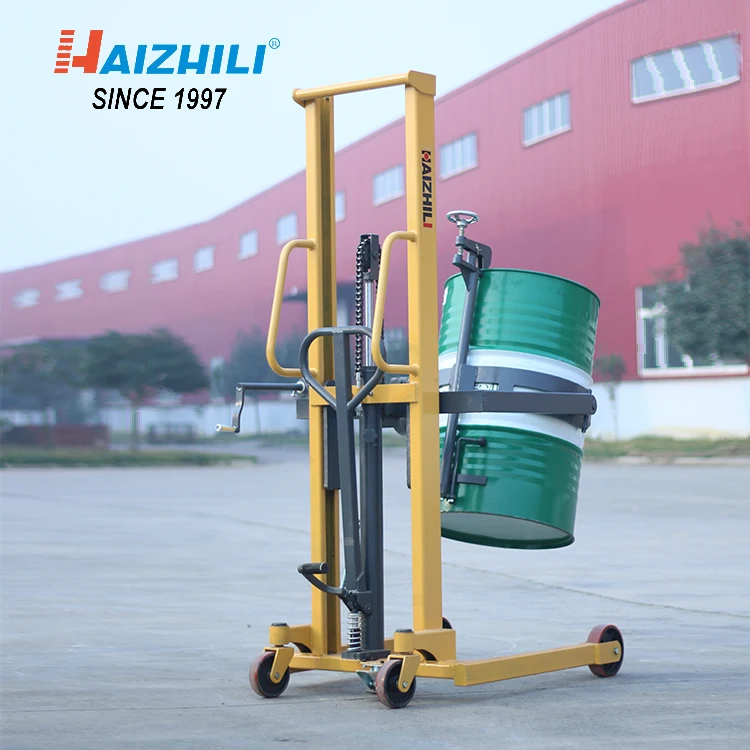 Hydraulic Manual Stacker Truck Hand Equipment Electric Oil Drum Lifter