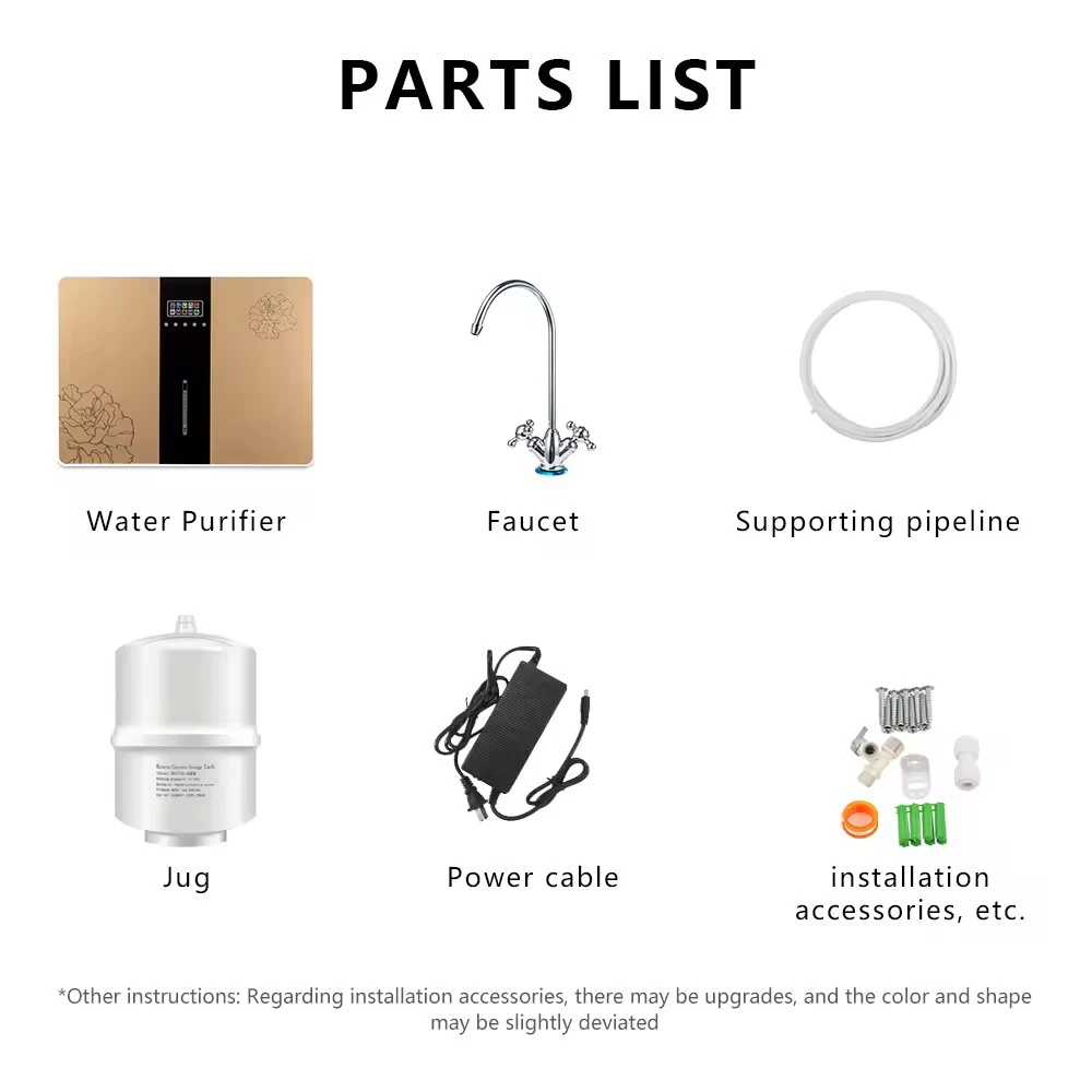 Electric Countertop Water Purifier Household Reverse Osmosis RO System Direct Drink Pure Water Machine Wall-Mounted Kitchen