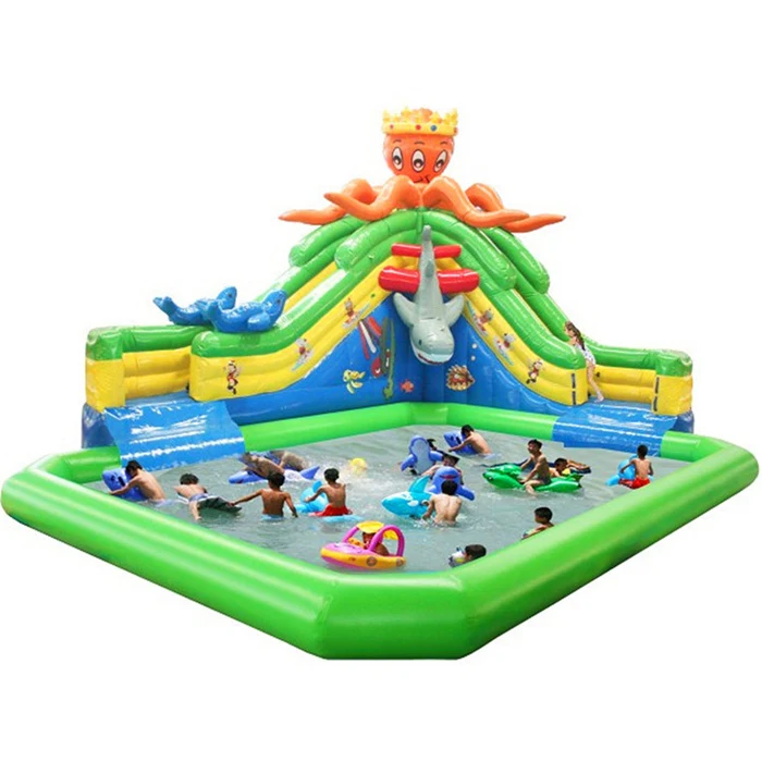 Factory Direct Home Business Entertainment Inflatable Octopus Model Water Slide