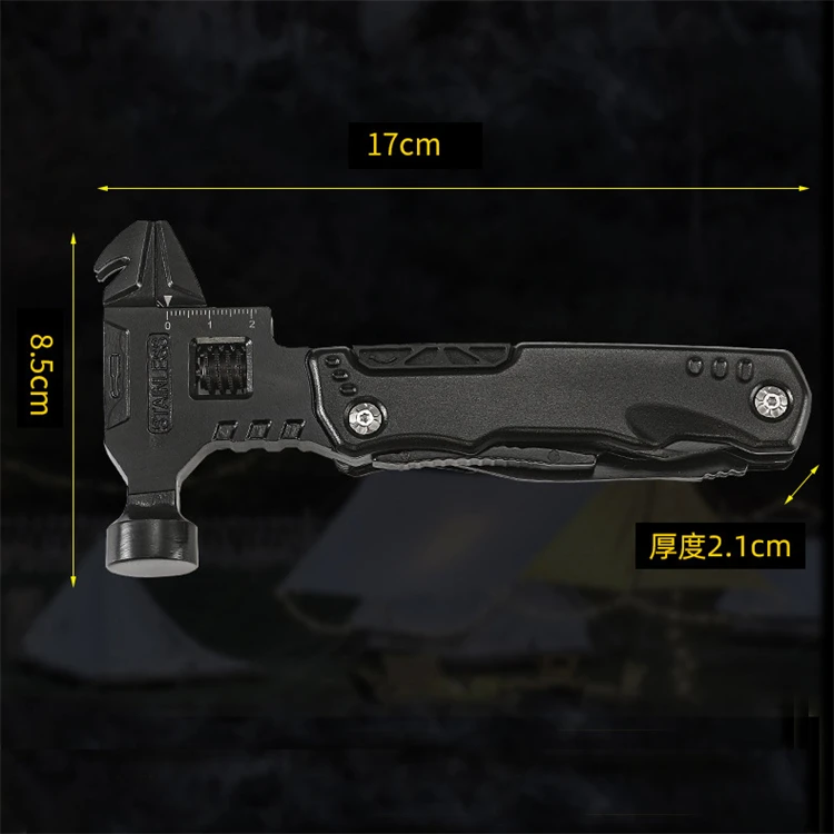 Wellflyer MUPL-016 хорошие продажи для использования на открытом воздухе нож повседневного Инструмент Черный Многофункциональный гибкий ключ дюймовый стандарт комбинации