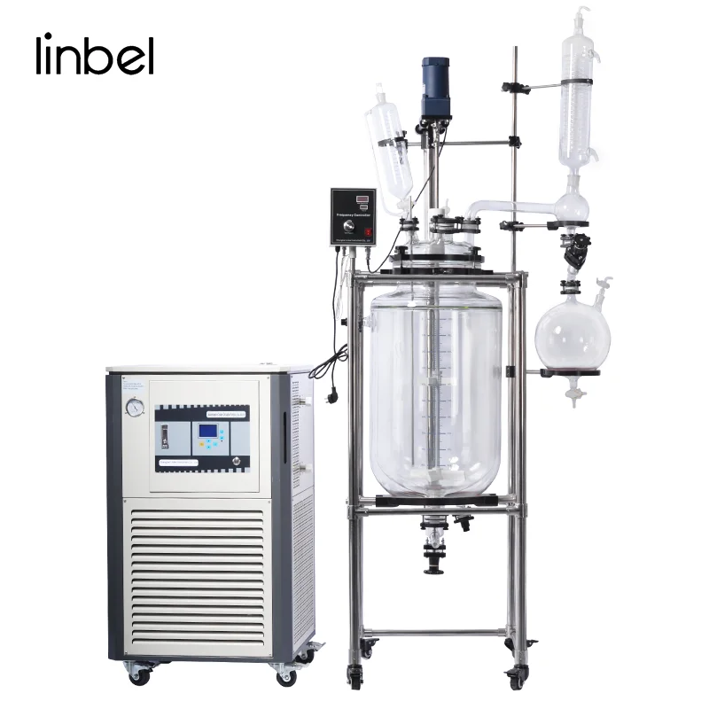 Hot Sell 100 Liters Chemical Jacketed Glass Reactor
