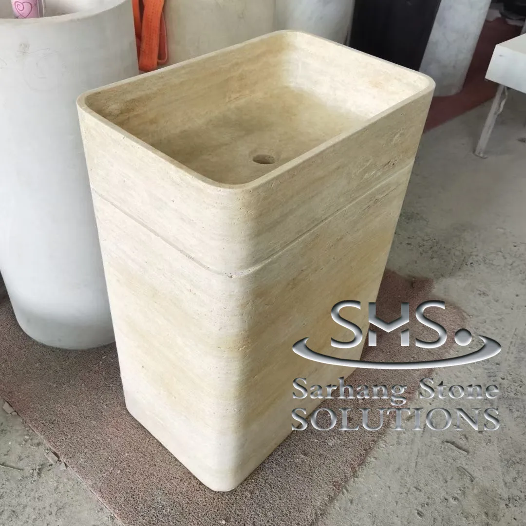 Customized marble pedestal sink professional manufacturer
