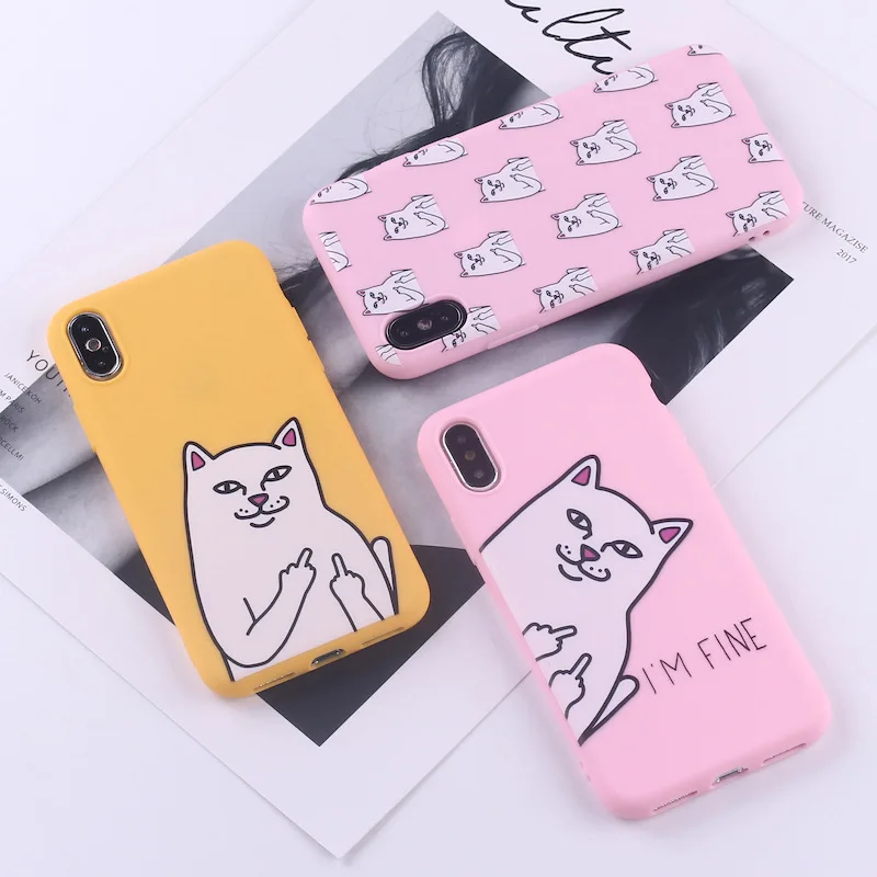 
Replacement Funny Animal Cat Case for iPhone 7 8 7/8 Plus Case for iPhone XS/XR XS Max 11 11Pro Cover 