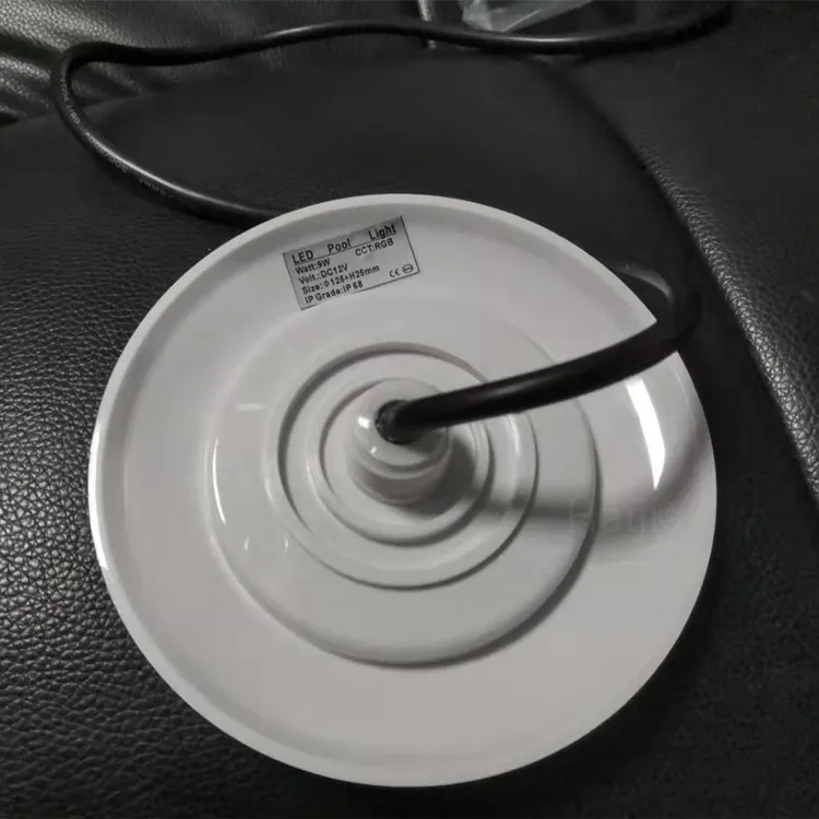 4 years warranty Epistar SMD led chip 9W ultrathin ABS Dia125*H25mm DN20 Embedded led pool light