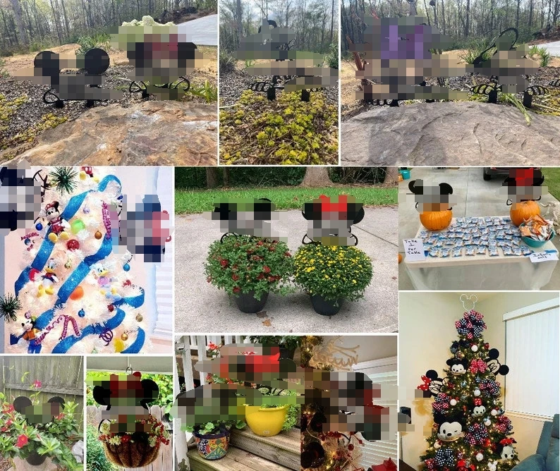 High Quality Unique Design Christmas Yard 3D Wall Art cartoon Metal Iron Decoration Garden Ornaments Decoration of house number